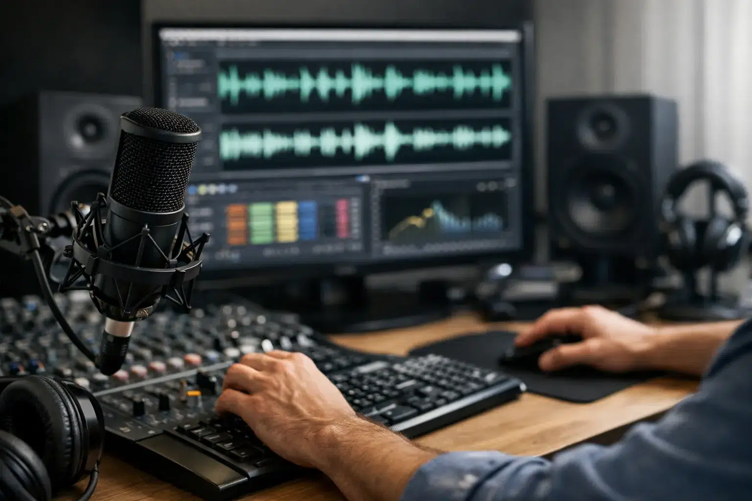 Postproducción de audio para podcast profesional